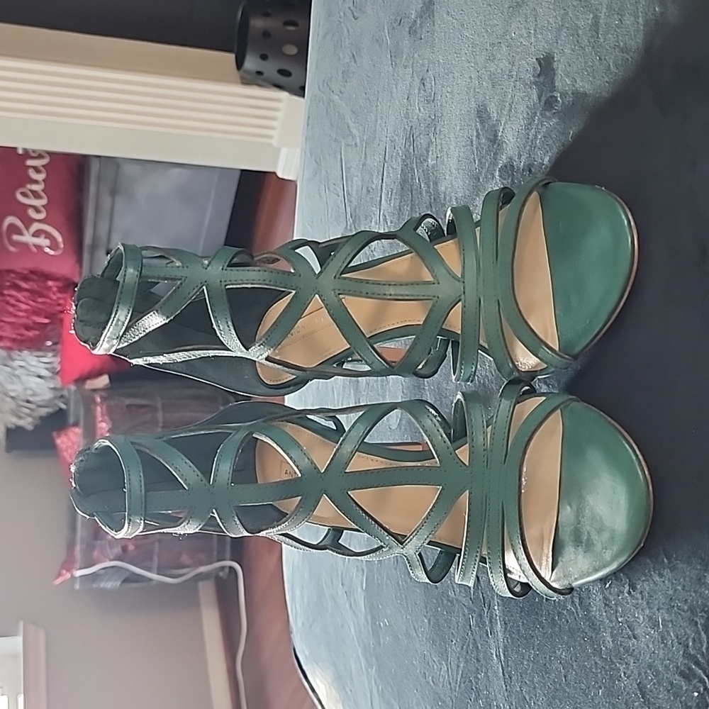 Antonio Melani Leather Caged Sandals